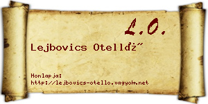 Lejbovics Otelló névjegykártya